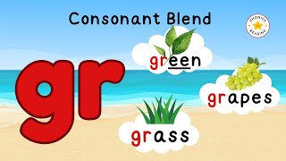 Consonant Blends  quotGR quot Words  Phonics for Kids [upl. by Soni]