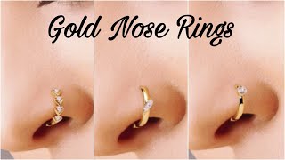 latest gold nose ring designs  gold nose pin Design  gold nath  Latest gold bridal nathiya design [upl. by Casimire]