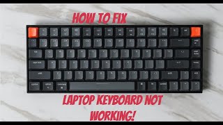 How to fix laptop keyboard not typing [upl. by Bertina]