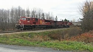 SD90MAC  CP 9142 East  Monkland Ontario  Oct 30 2014 [upl. by Odrude918]