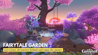 Fairytale Garden 🌺 Genshin Serenitea Pot Design Silken Courtyard [upl. by Seedman198]