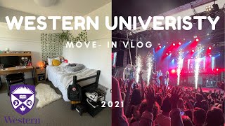 WESTERN UNIVERSITY movein vlog  oweek ontario hall  2021 [upl. by Atiekal934]