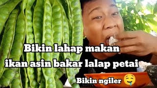 mukbang ikan asin amp lalap petai bikin ngiler 🤤shortvideo viralvideo [upl. by Garwin]