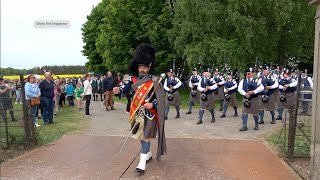 Scotland the Brave as Aberlour Pipe Band march in to play during 2022 Gordon Castle Highland Games [upl. by Ehudd836]