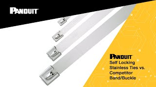 Panduit Self Locking Stainless Ties vs Competitor Band  Buckle [upl. by Rimaj]