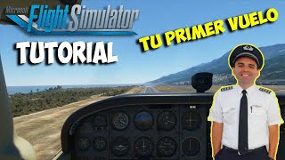 Tutorial Tu PRIMER VUELO en Flight Simulator  Como DESPEGAR y ATERRIZAR [upl. by Ventura739]