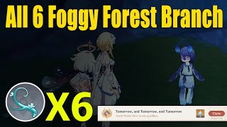 All 6 Foggy Forest Branch  World Quests amp Puzzles 【Genshin 42】 [upl. by Pollak]