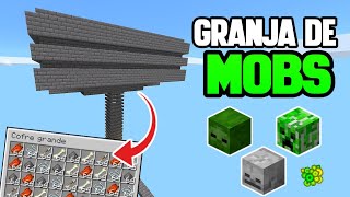 GRANJA DE MOBS MINECRAFT Bedrock  SUPER FÁCIL [upl. by Cortney]