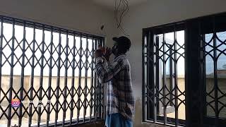 Replacing Fixed Burglar Proof with Collapsible Unit  Building in Ghana [upl. by Eirrok468]