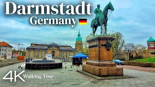 Darmstadt Germany Walking Tour  4K Ultra HD [upl. by Burkley]