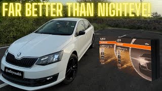 OSRAM LED HEADLIGHT BULBS FOR SKODA RAPIDVENTOPOLO  Drive with Aditya [upl. by Ai900]