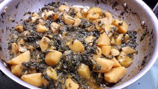 Aloo Sarsoo Saag Recipe  This Season Saag Aloo Masala Recipe  Dahi Wala Saag Recipe  Fazal [upl. by Tertius607]