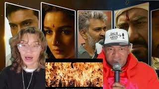 RRR FINAL TRAILER REACTION rrrtrailer indianmovie [upl. by Artenal]