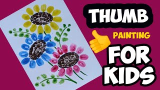 Thumb Painting  Thumb Printing ideas  Thumb Painting for Kids [upl. by Meggy]