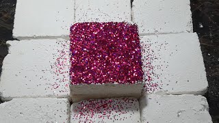 Reformed gym chalk blocks w magenda glitter [upl. by Anelet]