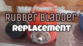 HOW TO REPLACE RUBBER BLADDER OF WATER PRESSURE TANK [upl. by Ecerahs758]