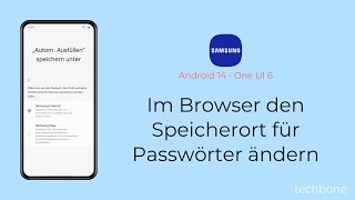 Im Browser den Speicherort für Passwörter ändern Samsung Internet [upl. by Sahpec]