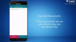 How to submit documents via SARS MobiApp [upl. by Lecram]