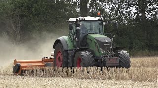 FENDT 828 mit ein BERTI Mulcher 6 Meter  der 828 pfeift ordentlich  Mulchen  SOUND  4K [upl. by Ainnat559]