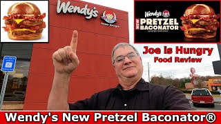 Wendys New Pretzel Baconator® Review  Limited Time Offer  Joe is Hungry 🥓🥓🍔🍔🥨🥨 [upl. by Nirroc495]