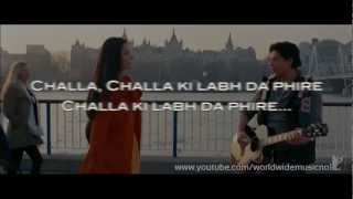 Jab Tak Hai Jaan  Challa Karaoke With Lyrics Instrumental [upl. by Ivan]