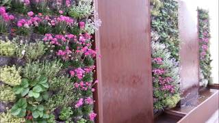 Fuente de acero corten y jardin vertical [upl. by Cybill]