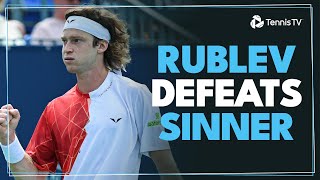 Andrey Rublev Upsets Jannik Sinner In Montreal 👏  Montreal 2024 Highlights [upl. by Baugh]