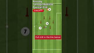 Passing through midfield football drill  U7 U8 U9 U10 soccer drills football training soccer [upl. by Ostler]