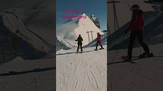 Skiing in Mt Titlis 🥰 skiinglife titlis switzerland snow snowmountain ytshorts viralvideo [upl. by Ettezel405]