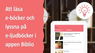 Att läsa eböcker och lyssna på eljudböcker i Biblio [upl. by Jamill]