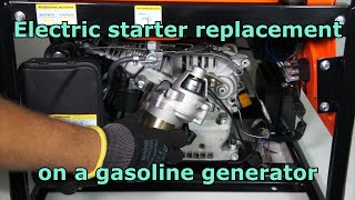 Electric starter replacement on a gasoline generator [upl. by Hayikaz701]