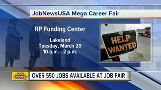 JobNewsUSAcom is hosting a Mega Career Fair in Lakeland on Tuesday March 20 [upl. by Nnyliram]