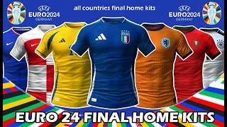 All Euro 2024 Playing Countries Final Home Kits  Jersey Klub Peserta Euro 2024 Home [upl. by Orferd71]