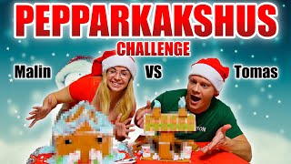 PEPPARKAKSHUS CHALLENGE  TOMAS VS MALIN [upl. by Irodim]