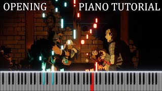 Dungeon Meshi OP  Sleep Walking Orchestra  Bump of Chicken  Piano Tutorial [upl. by Kaitlyn272]