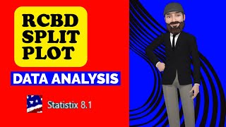 RCBD with Split Plot arrangement  Data Analysis in Statistix 81 [upl. by Zenia]