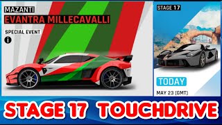 Asphalt 9  Mazzanti Evantra Millecavalli SE  Stage 17 Touchdrive [upl. by Aivatnwahs]