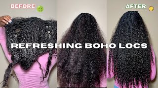 HOW TO REFRESH TANGLED BOHO LOCSBRAIDS [upl. by Pepillo566]