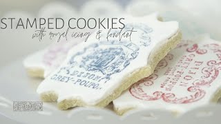 Stamped Cookies  How to Use IOD Stamps on Royal Icing and Fondant [upl. by Bertelli]