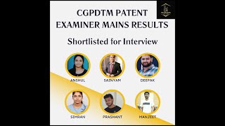 CGPDTM Mains Result  Patent Examiner ResultPatent Officer Interview  CGPDTM Interview Preparation [upl. by Ramoh250]