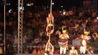 Pole Mallakhamb act by trained professionals [upl. by Zephan]