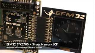 EFM32 CortexM3  Sharp memory LCD animation and slider demonstration [upl. by Arehsat]