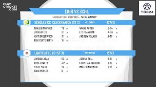 Lightcliffe CC 1st XI v Scholes CC Cleckheaton 1st XI [upl. by Lidah850]