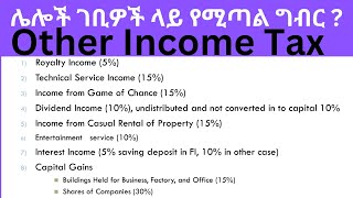 Other Income Tax In Ethiopia  Schedule D Income  Public Finance [upl. by Kcirdef]