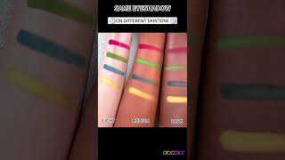 Eyeshadow swatches on different skin tones✨ [upl. by Ilsa]