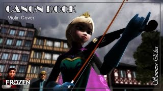 MMD  Frozen Canon Rock Violin Cover [upl. by Ylenaj]