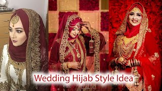 Wedding Hijab Styles Idea 2020Islamic Bridal Dresses with hijabBridal Hijab DesignsRed Studio [upl. by Charlotte]