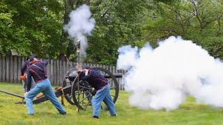 Conner Prairie  Civil War Cannon Firing [upl. by Okimuk]