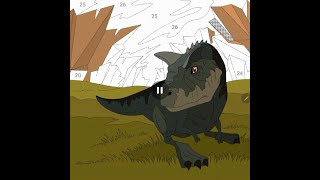 133  do you know about CERATOSAURUS lets learn and color [upl. by Ki5]