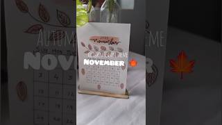 November calendarAutumn seasonnovember decor shorts short ytshorts shortvideo subscribe [upl. by Wenz321]